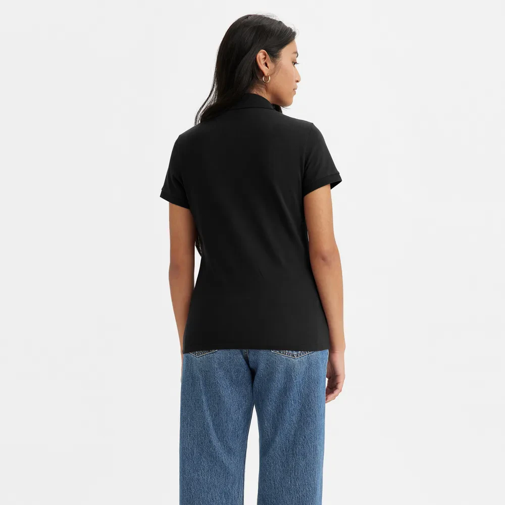 LEVI'S WOMEN'S SLIM POLO SHIRT - BLACKS