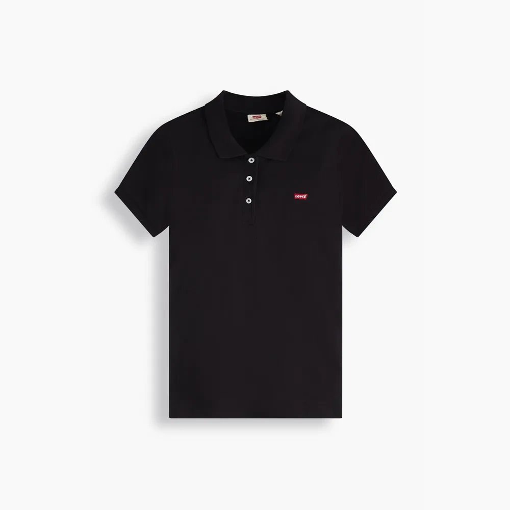 LEVI'S WOMEN'S SLIM POLO SHIRT - BLACKS