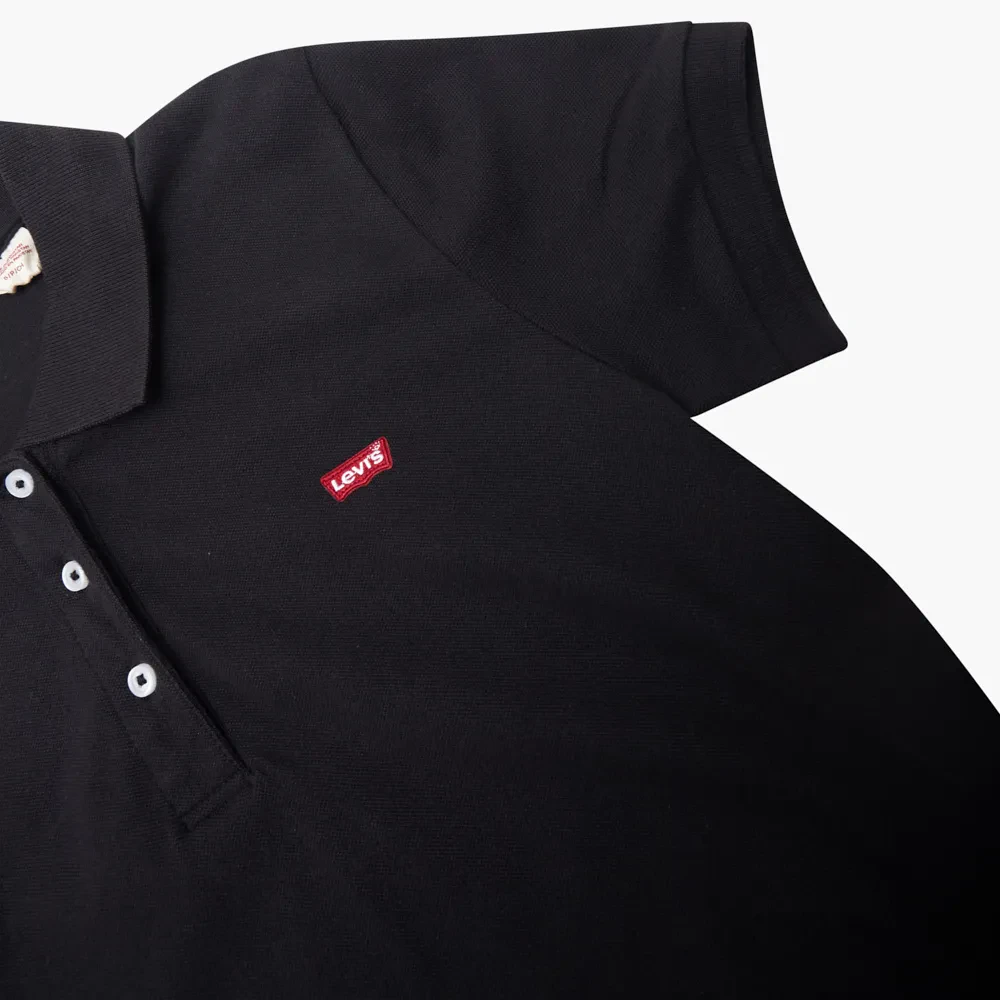 LEVI'S WOMEN'S SLIM POLO SHIRT - BLACKS
