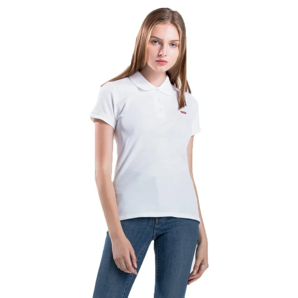 LEVI'S WOMEN'S SLIM POLO SHIRT - NEUTRALS