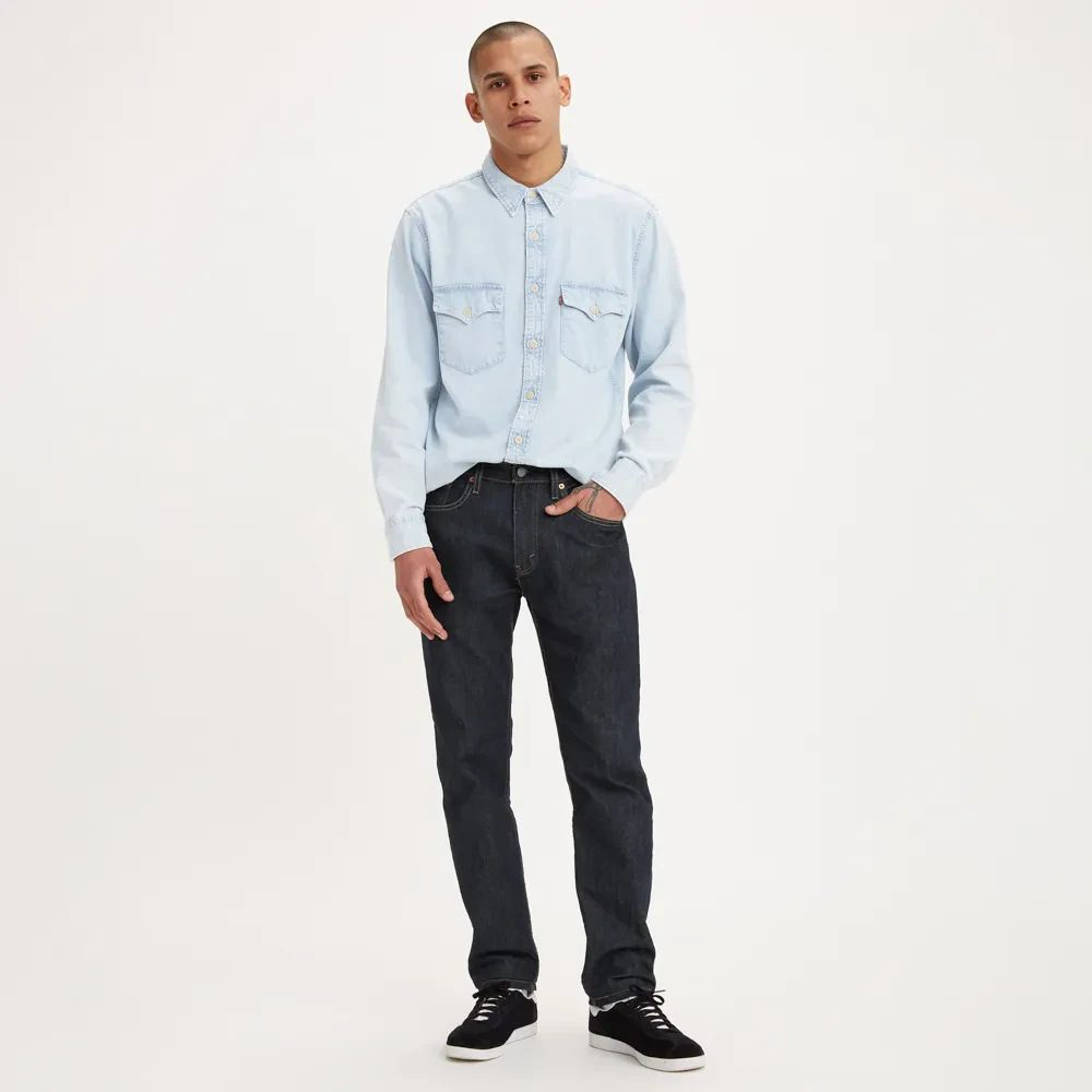 LEVI'S MEN'S 502 TAPER JEANS - DARK INDIGO- FLAT FINISH