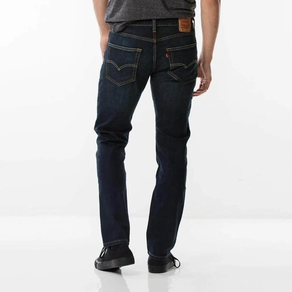 LEVI'S MEN'S 502 TAPER JEANS - DARK INDIGO- WORN IN