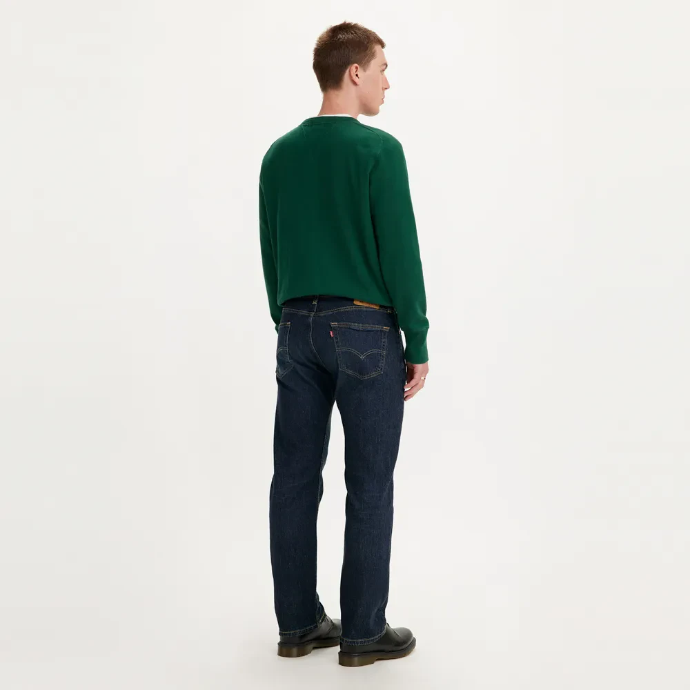 LEVI'S MEN'S 505 REGULAR JEANS - DARK INDIGO (WORN IN)