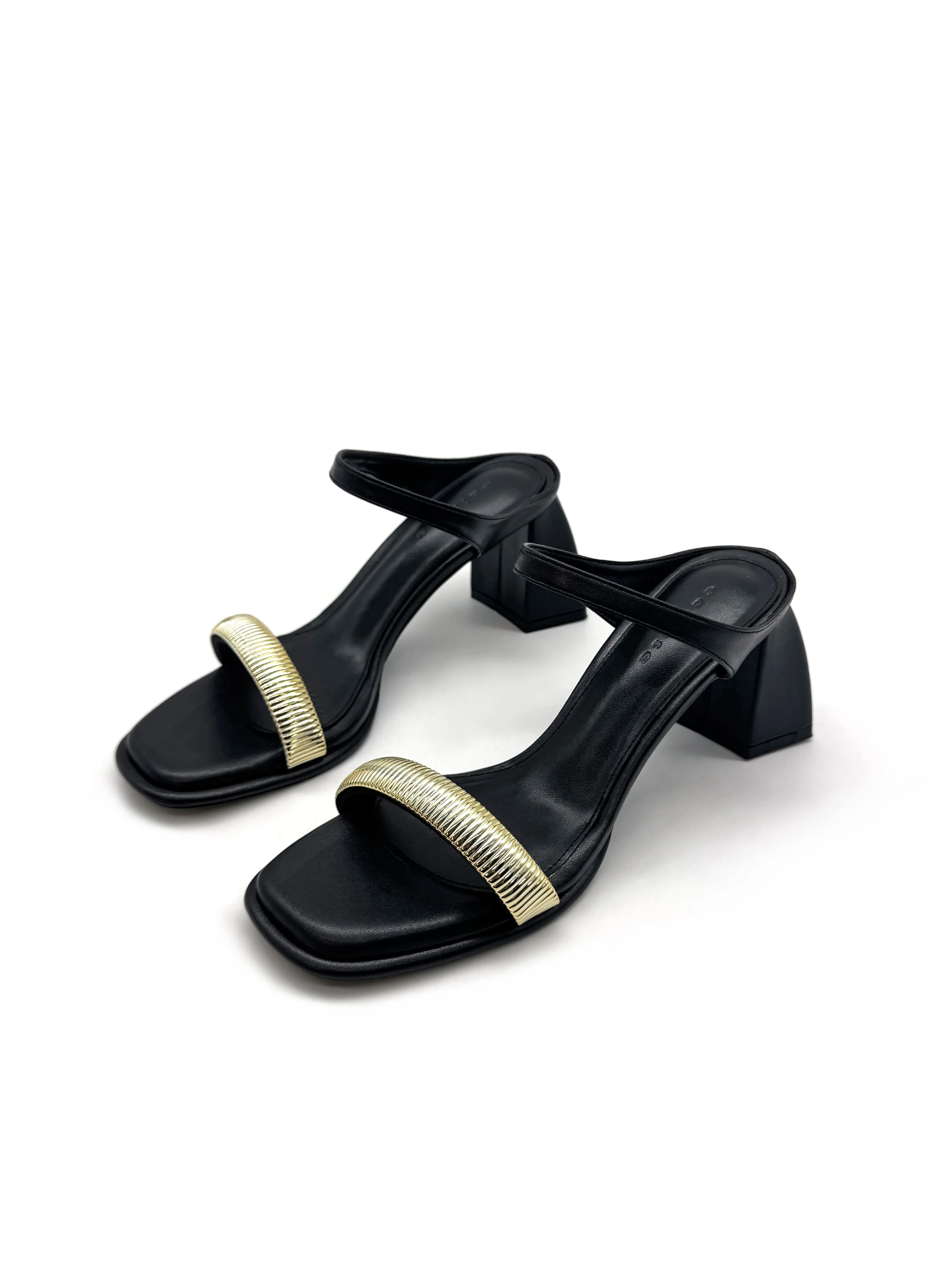 3" HIGH HEEL SANDALS - JET BLACK [5103 4163]