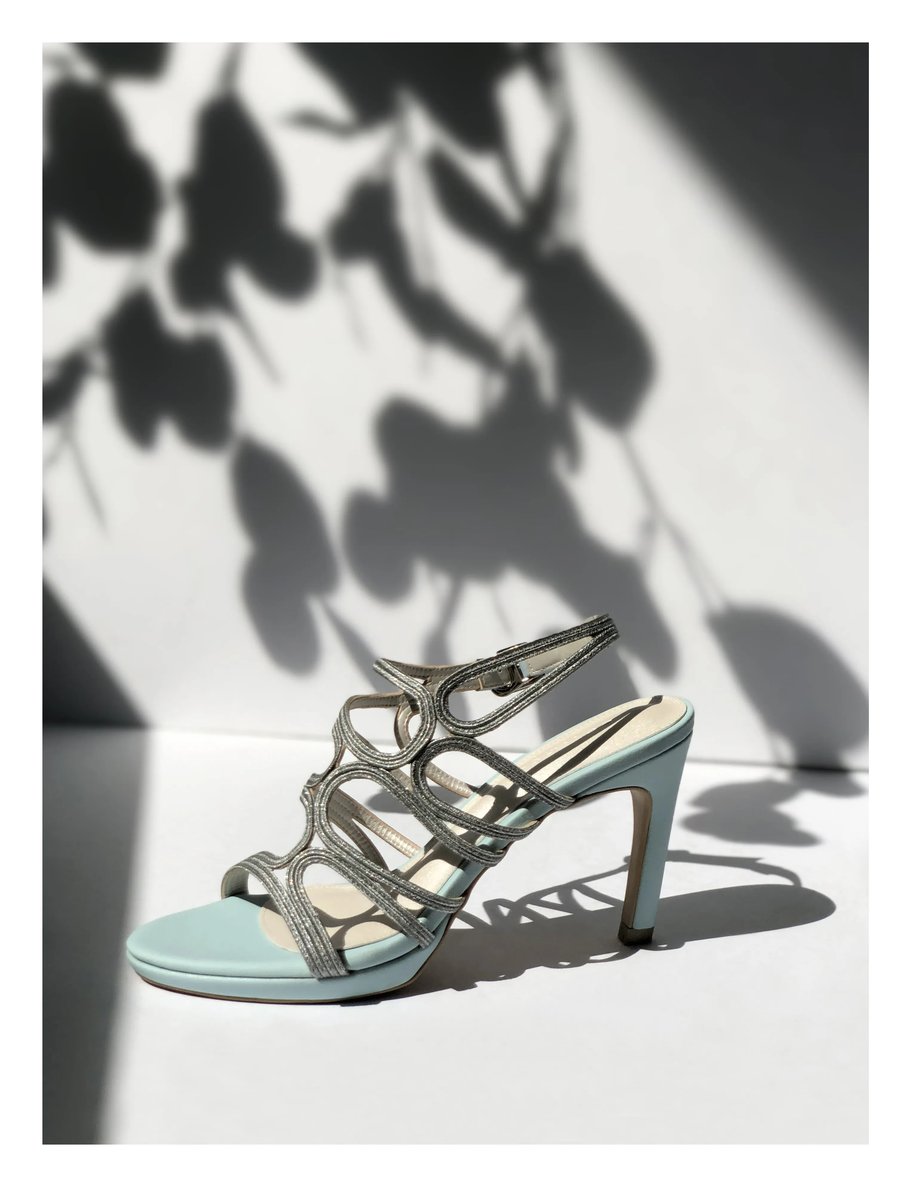 3.5" PLATFORM HIGH HEEL SANDALS - STARLIGHT BLUE [5103 3802]