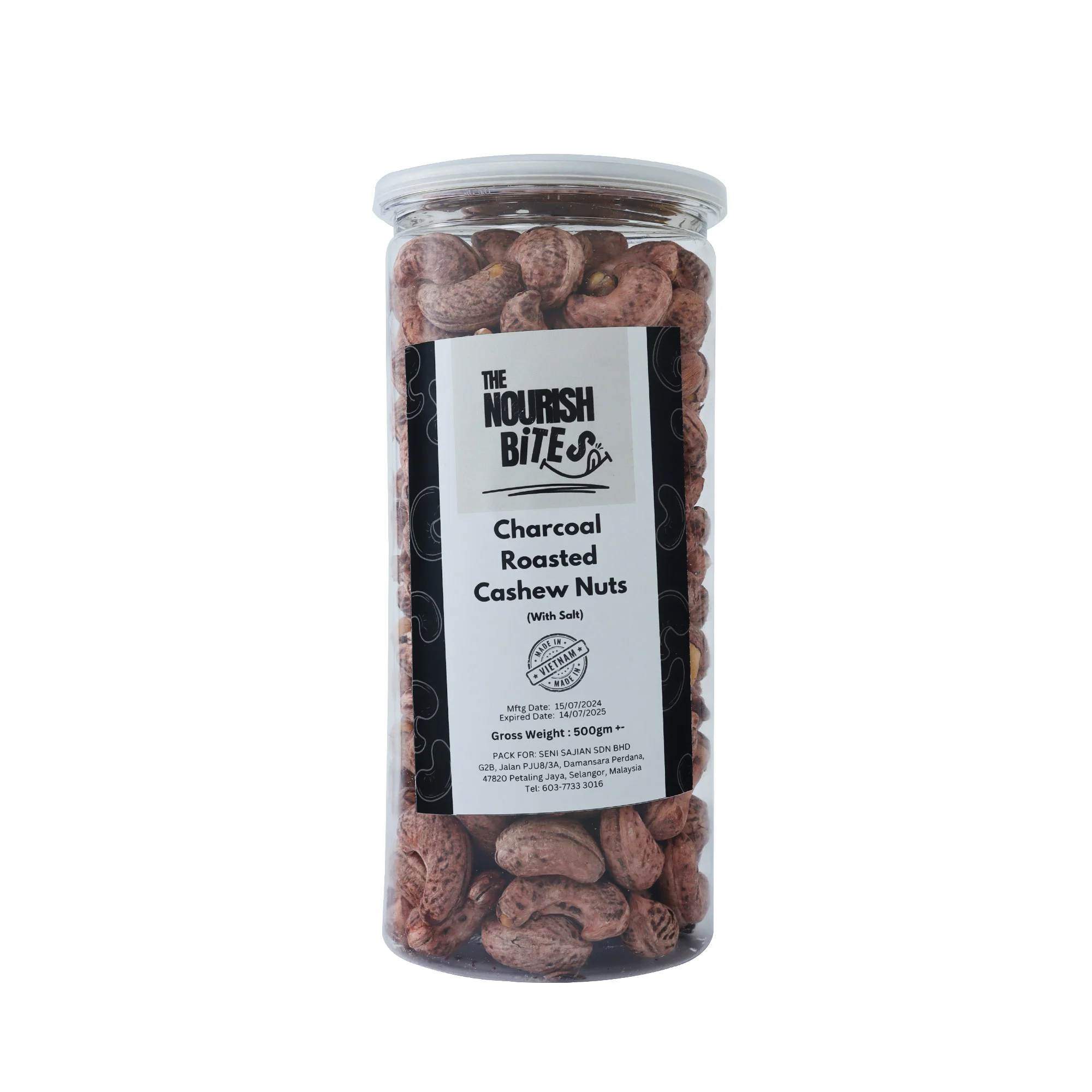 THE NOURISH BITES CHARCOAL ROASTED CASHEW NUTS (WITH SALT)