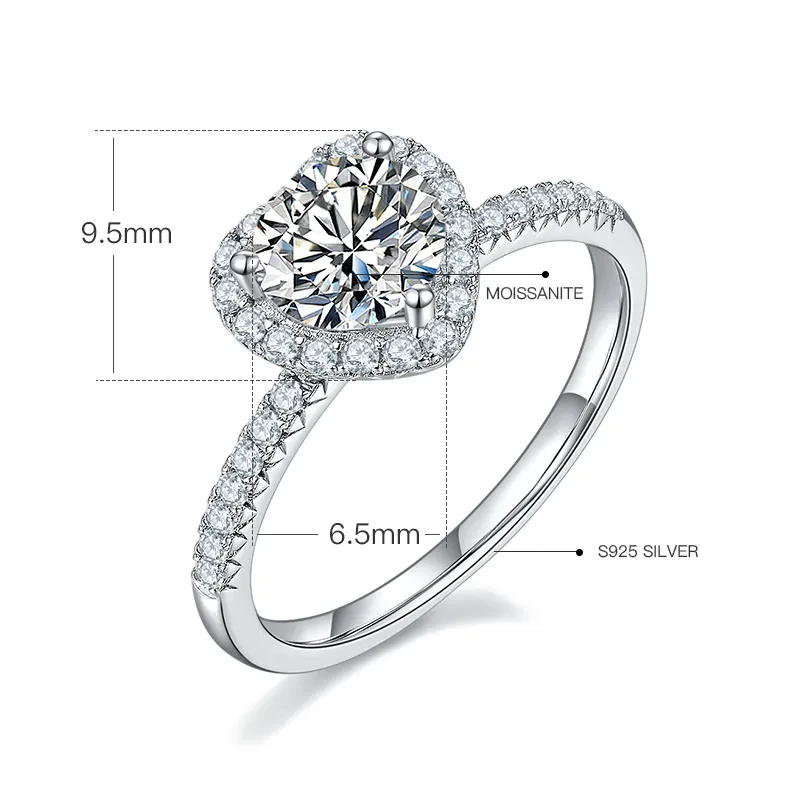 ETERNAL HEART MOISSANITE RING