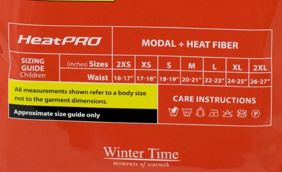 WINTER TIME CHILDREN HEATPRO PANTS 5 DEGREES AND ABOVE