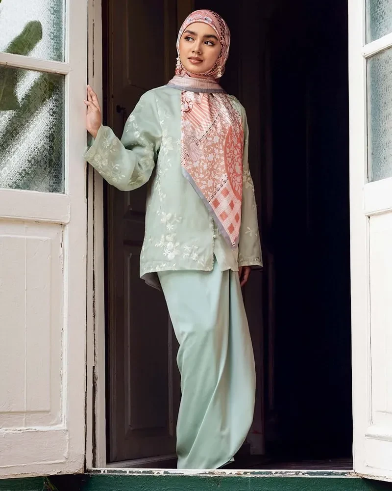 KASEH KURUNG SET - MINT GREEN