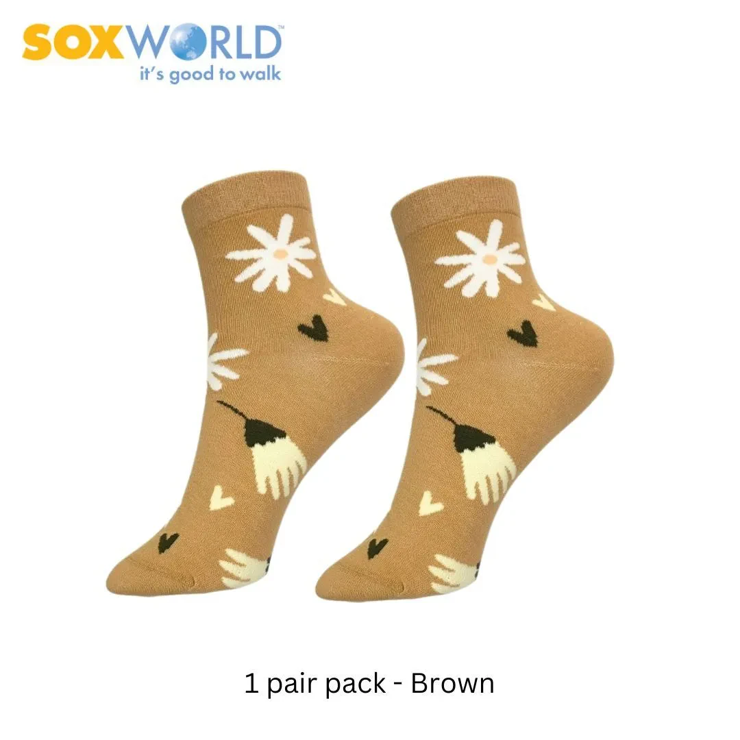 SOXWORLD LADIES ANKLE SOCKS (1 PAIR) 12-2512
