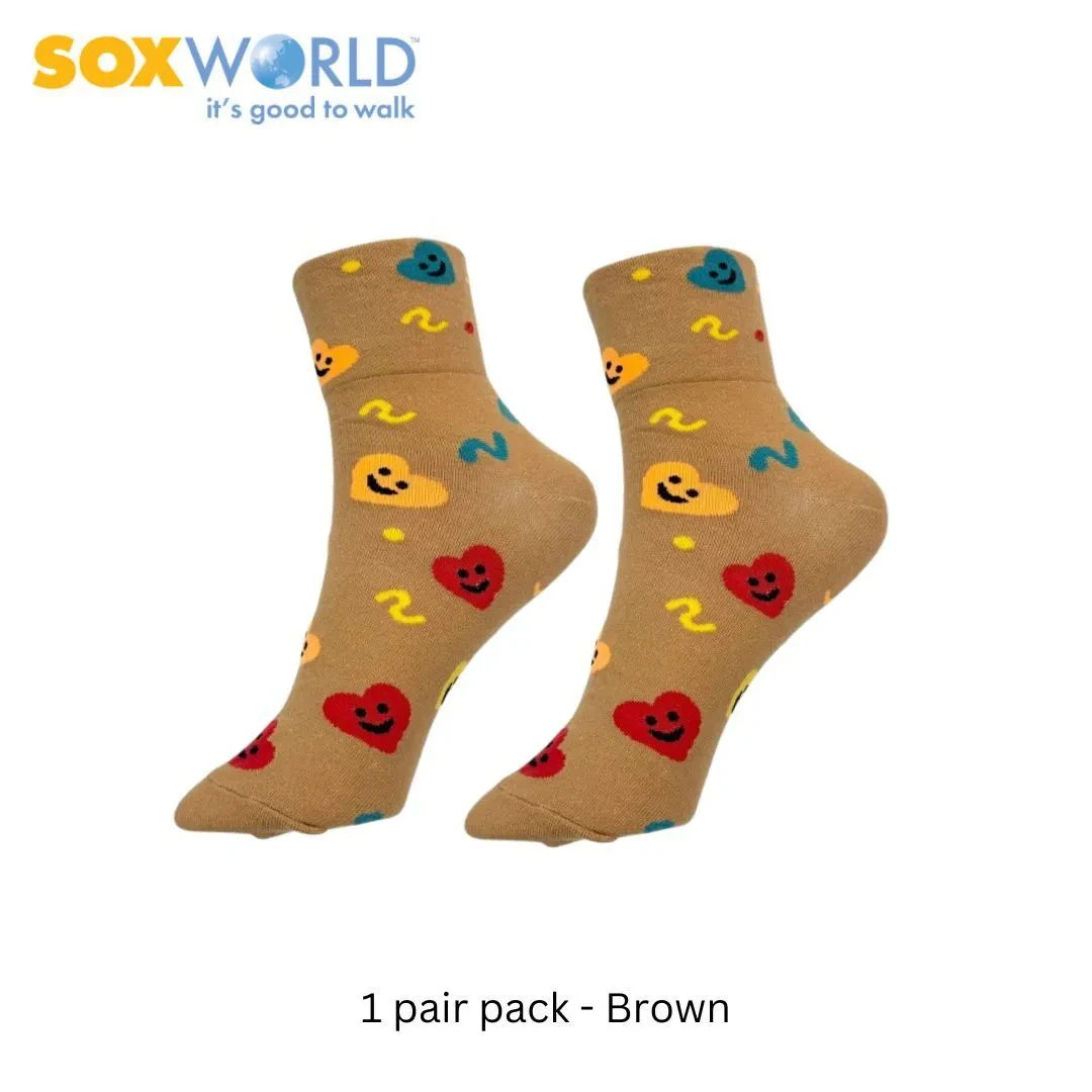 SOXWORLD LADIES ANKLE SOCKS (1 PAIR) 12-2400