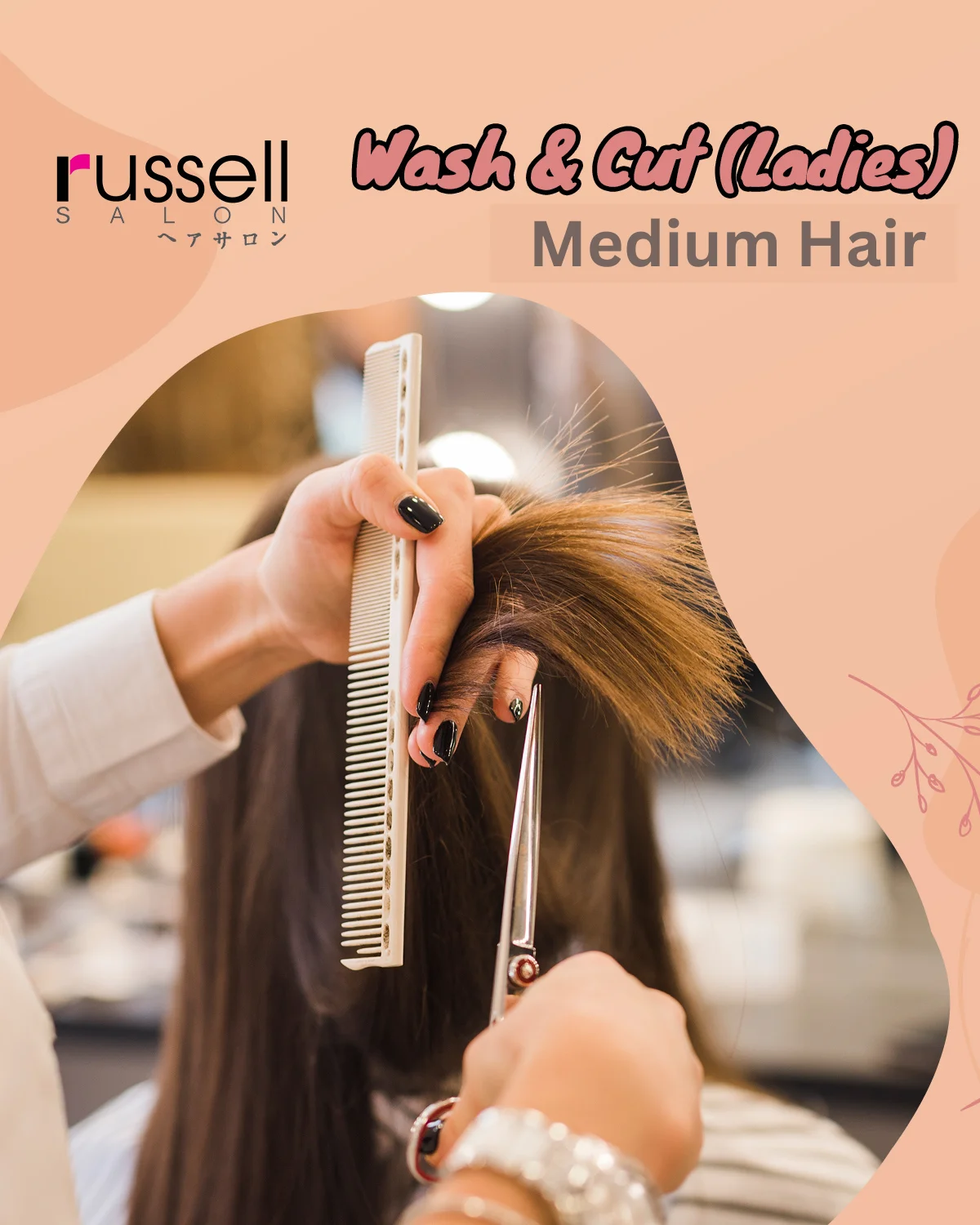 WASH & CUT FOR LADIES VOUCHER - MEDIUM HAIR