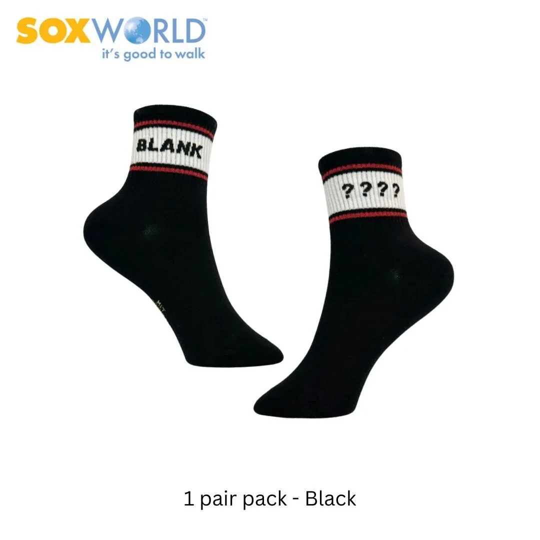 SOXWORLD LADIES ANKLE SOCKS (1 PAIR) 12-3042