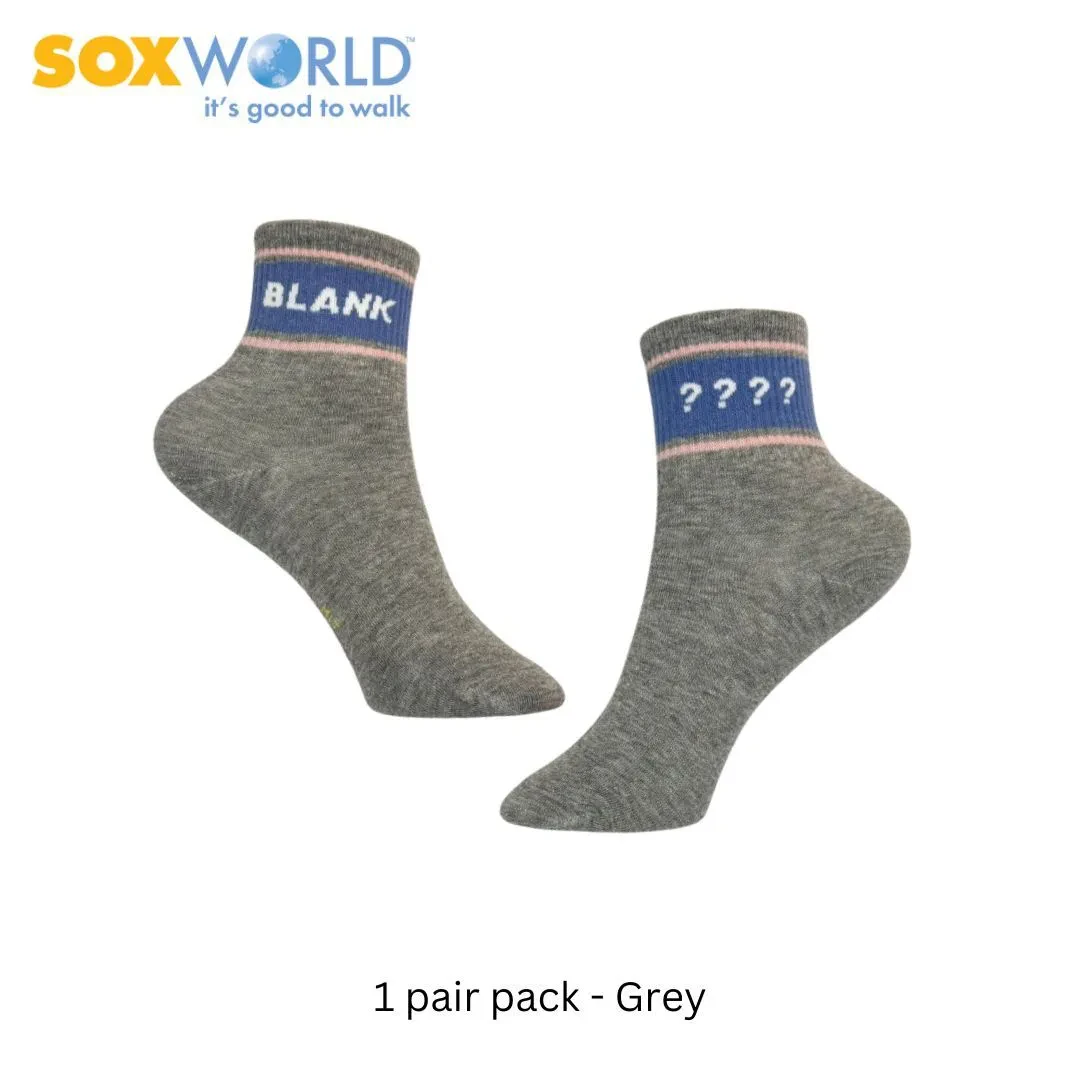 SOXWORLD LADIES ANKLE SOCKS (1 PAIR) 12-3042