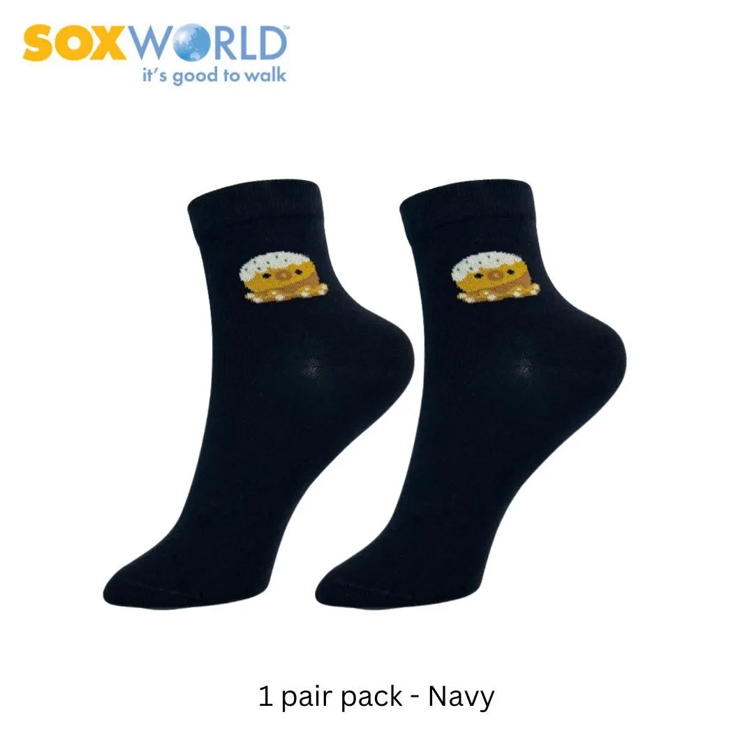 SOXWORLD LADIES ANKLE SOCKS (1 PAIR) 12-2501
