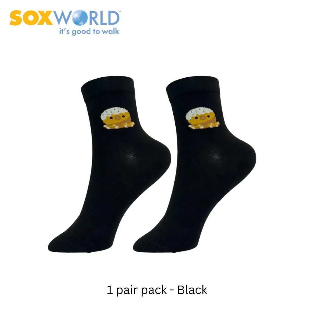 SOXWORLD LADIES ANKLE SOCKS (1 PAIR) 12-2501