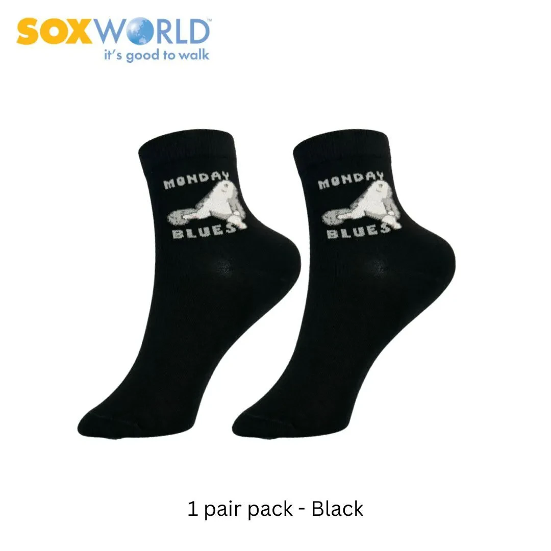 SOXWORLD LADIES ANKLE SOCKS (1 PAIR) 12-2509