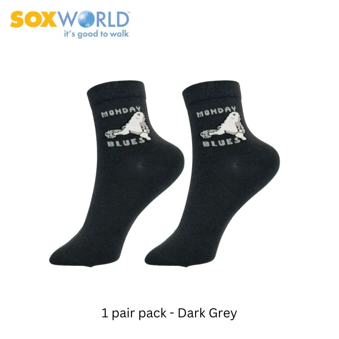 SOXWORLD LADIES ANKLE SOCKS (1 PAIR) 12-2509