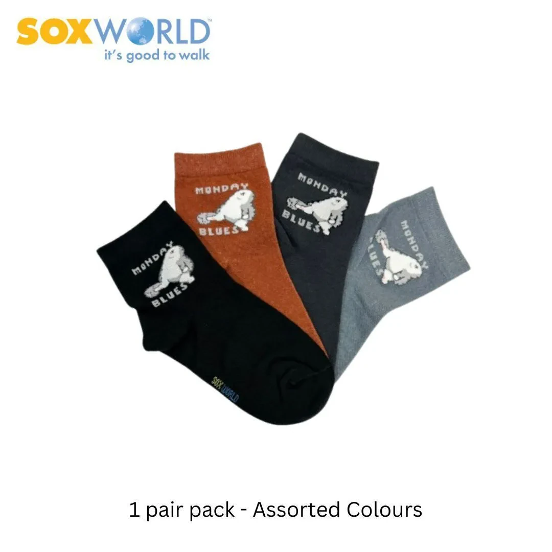SOXWORLD LADIES ANKLE SOCKS (1 PAIR) 12-2509