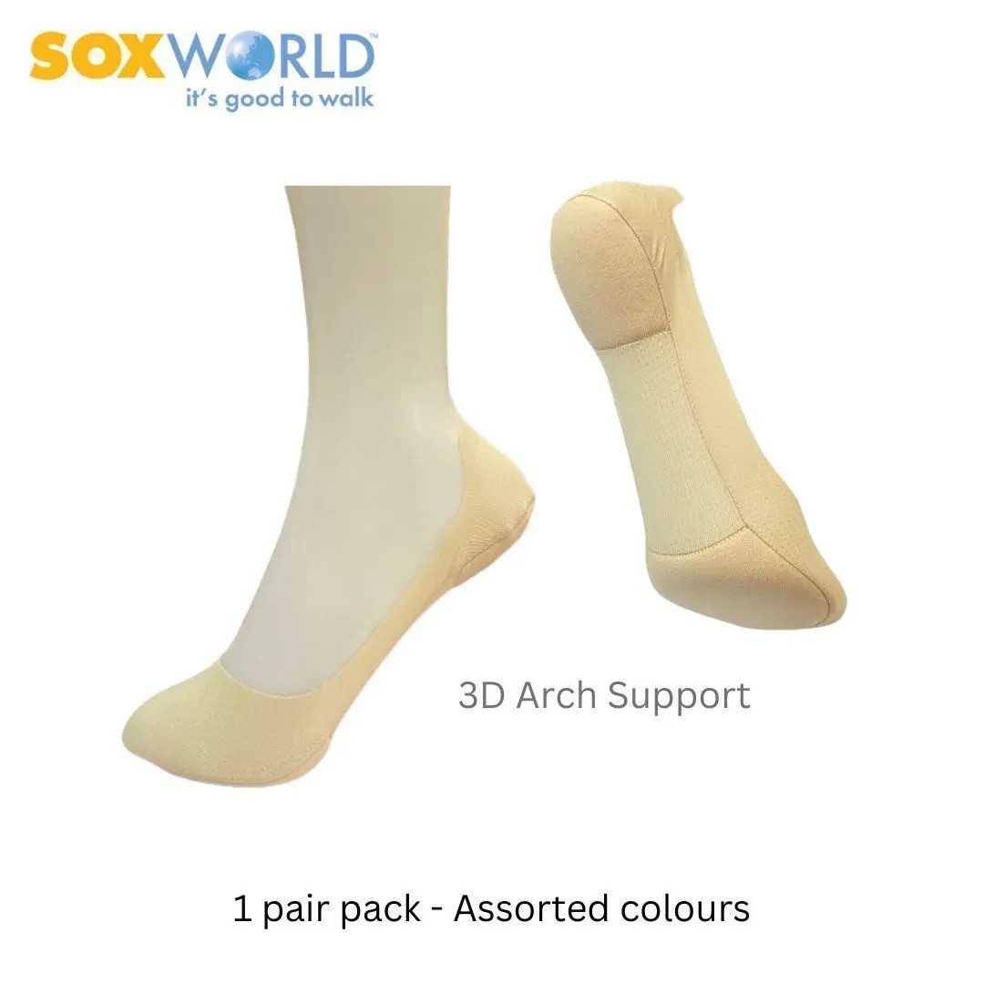 SOXWORLD LADIES ARCH SUPPORT FOOT COVER (1 PAIR) 12-2243
