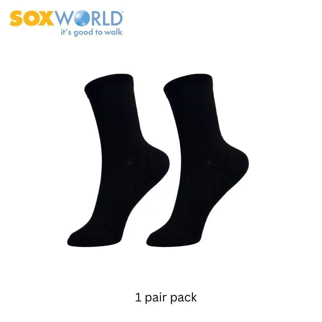 SOXWORLD LADIES BAMBOO FIBER CREW SOCKS (1 PAIR) 12-00026