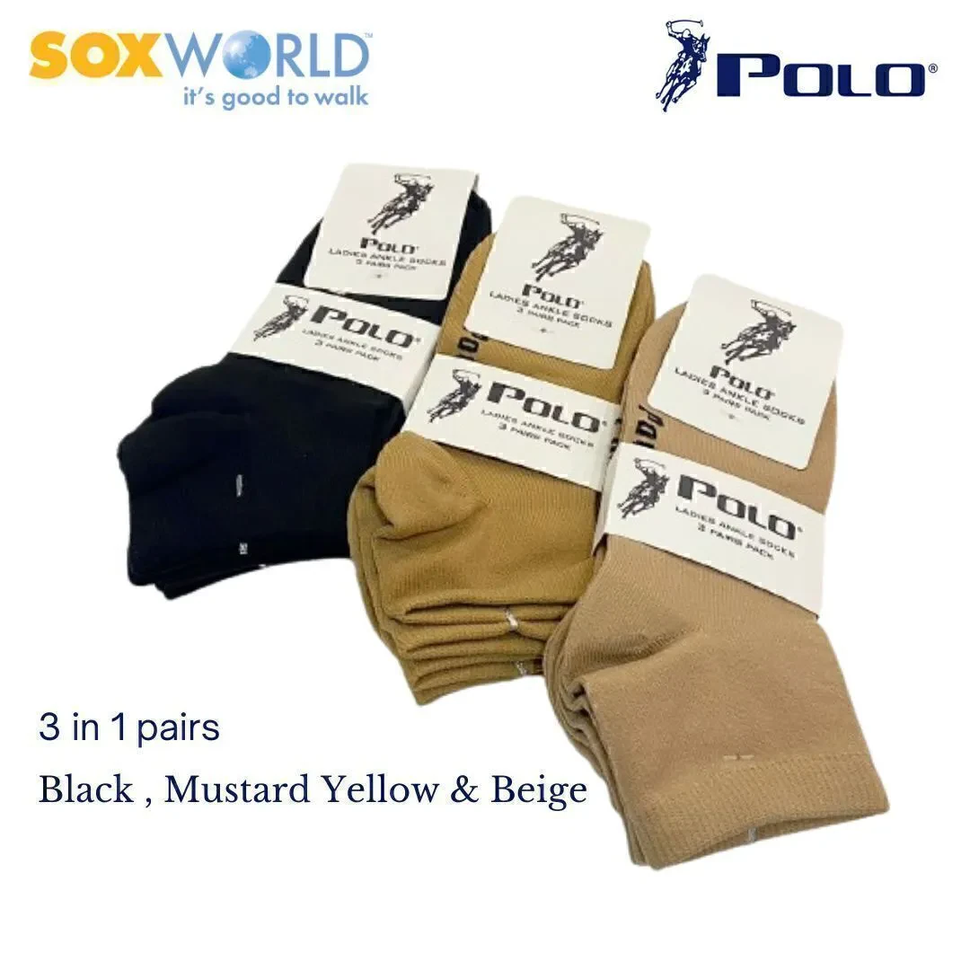 POLO HAUS 3 IN 1 ANKLE SOCKS MUSLIMAH STOKING 25-3710