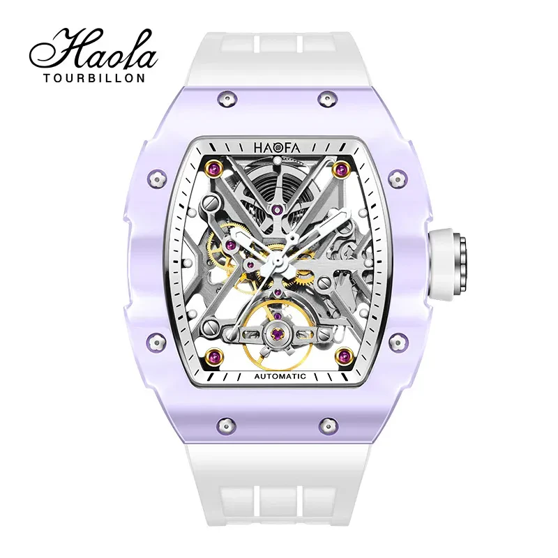 HAOFA CERAMICS BEZEL (FRONT AND BACK BEZEL) AUTOMATIC SKELETON WATCH 1988
