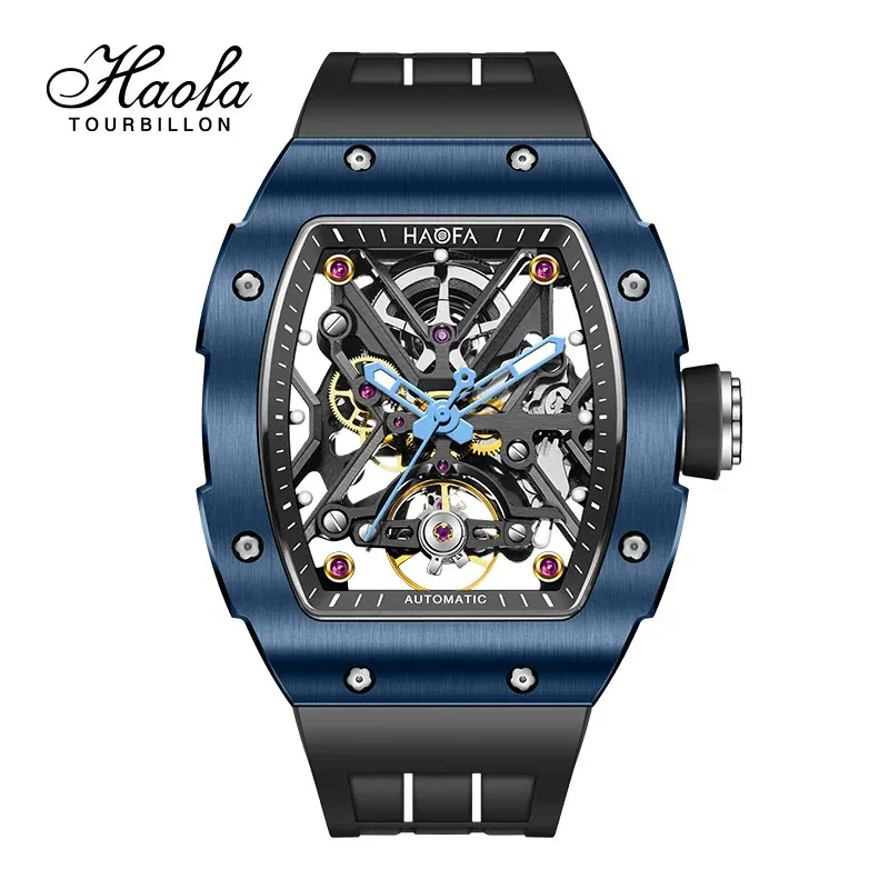 HAOFA CERAMICS BEZEL (FRONT AND BACK BEZEL) AUTOMATIC SKELETON WATCH 1988
