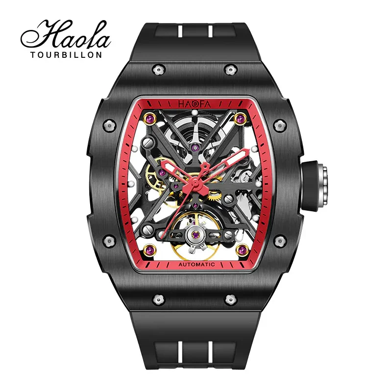 HAOFA CERAMICS BEZEL (FRONT AND BACK BEZEL) AUTOMATIC SKELETON WATCH 1988