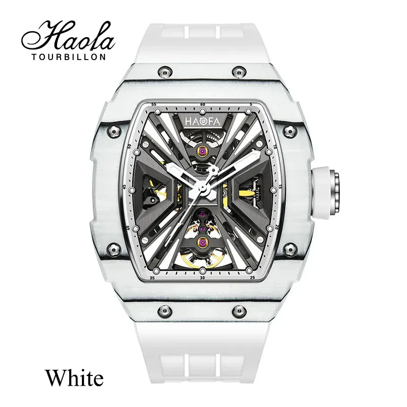 HAOFA MODEL 1929 CARBON FIBER BEZEL 80 HOURS POWER AUTOMATIC MOVEMENT WATCHES