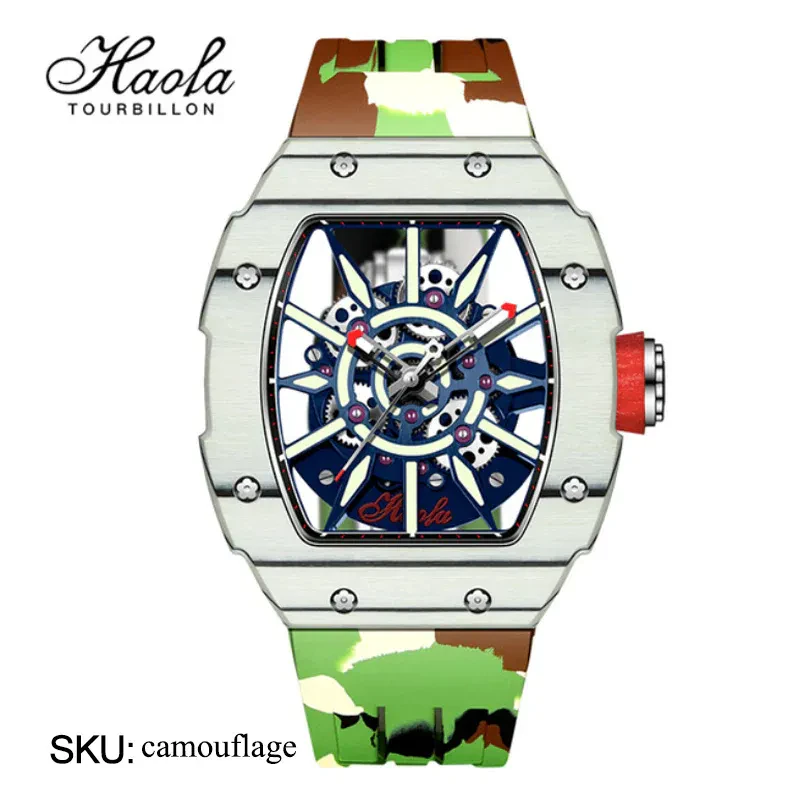 HAOFA 1905 CARBON FIBER BEZEL TITANIUM MAGNESIUM ALLOY CASE SUPER LUMINOUS MECHANICAL WATCH