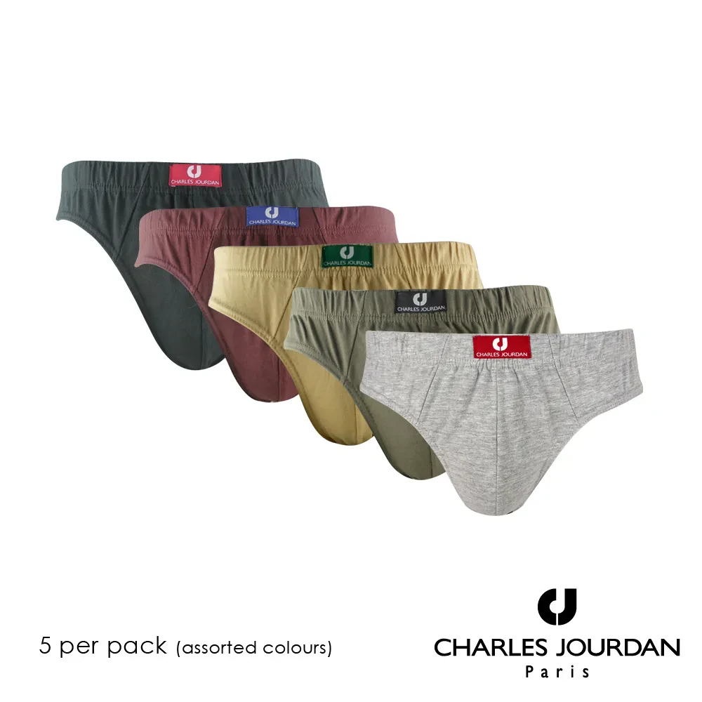 CHARLES JOURDAN 5 IN 1 MEN BRIEFS UNDERWEAR UNDERGARMENT INNERWEAR BOXER TRUNK 50-CJ-500 SOXWORLD