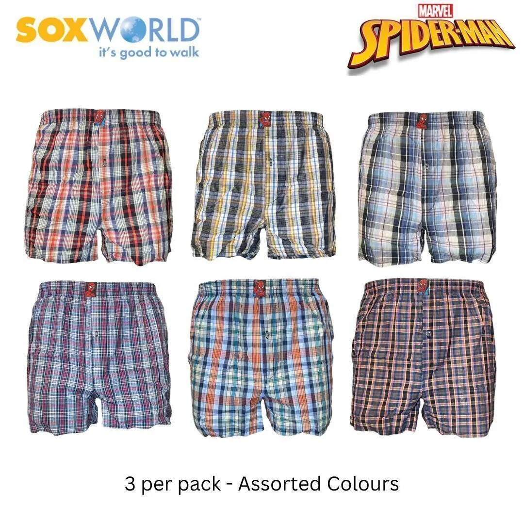 MARVEL 3 PCS MEN UNDERWEAR WOVEN BOXER 77-MW-300