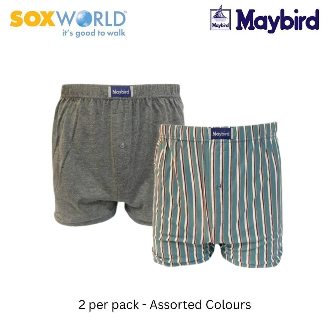 SOXWORLD MAYBIRD 2 IN 1 MEN KNIT BOXER TRUNK 62-697 62-698 (NORMAL)