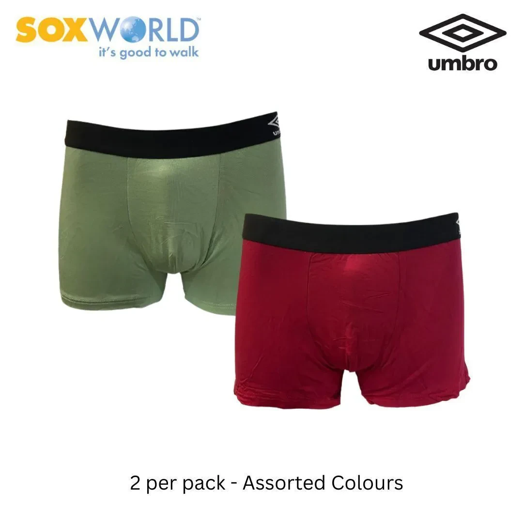 UMBRO 2 PCS MEN'S INNERWEAR BRIEFS TRUNK BOXER UNDERWEAR 30-UT-3208