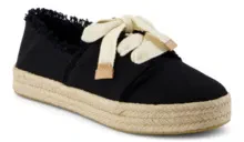 CAROLINA LACE UP BLACK BEACHSIDE WOVEN