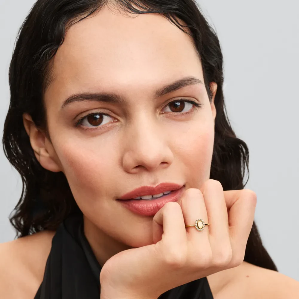 PANDORA ENGRAVABLE OVAL HALO RING