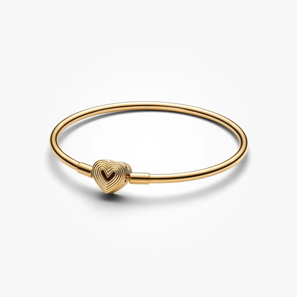 PANDORA RADIATING HEART CLASP BANGLE