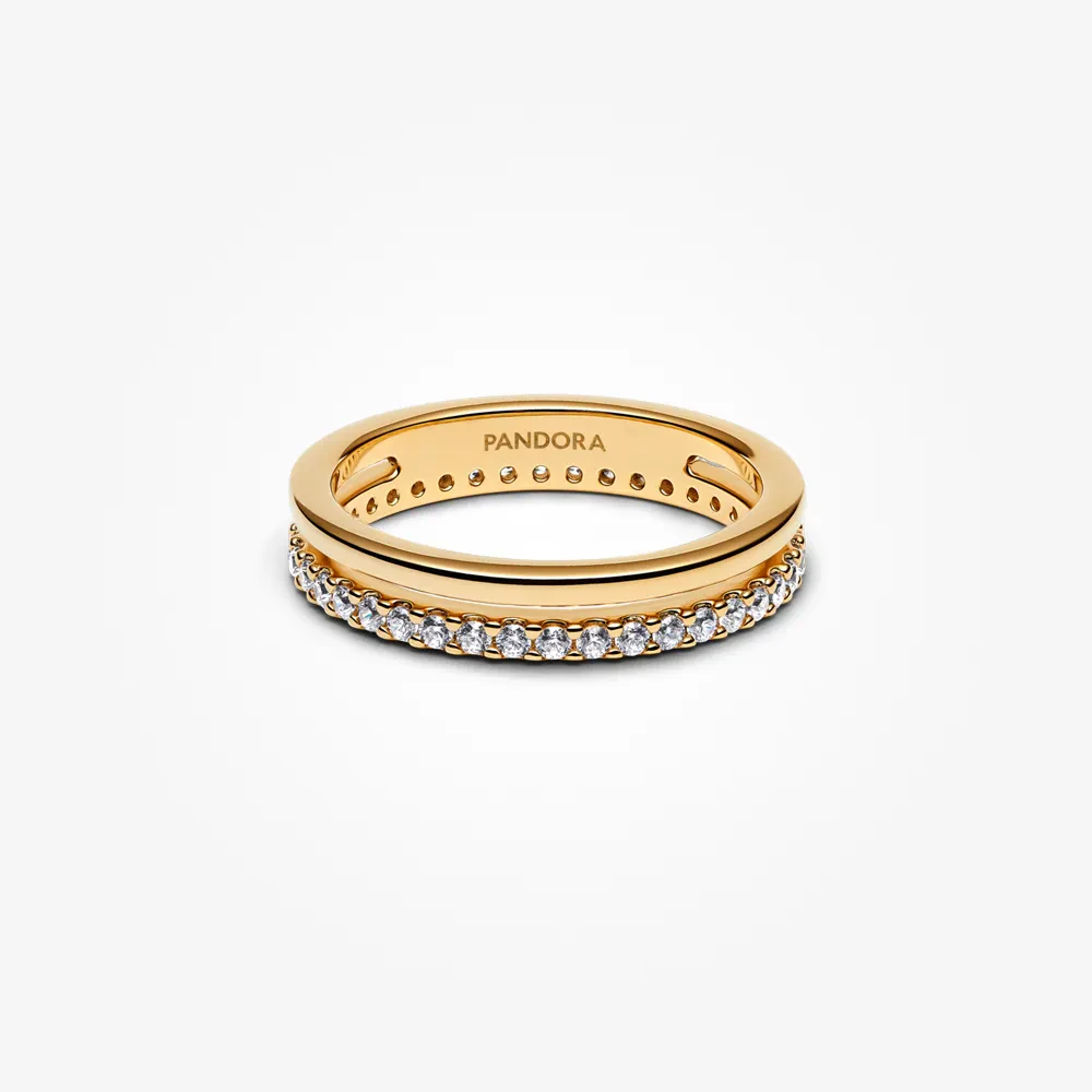 PANDORA DOUBLE BAND RING