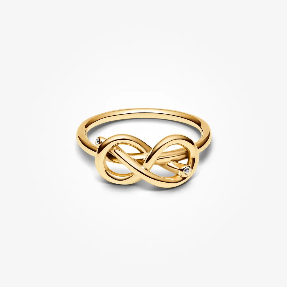 PANDORA 14K GOLD PLATED INFINITY KNOT RING