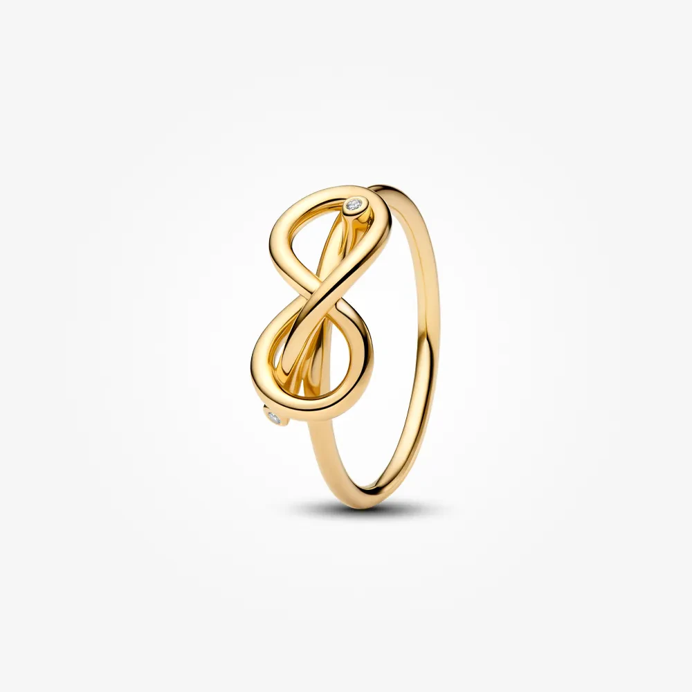 PANDORA 14K GOLD PLATED INFINITY KNOT RING