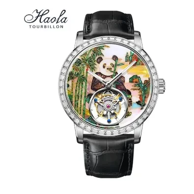 ENAMELLED ZIRCON BEZEL FLYING TOURBILLON WATCH 2261