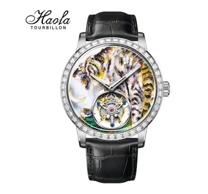ENAMELLED ZIRCON BEZEL FLYING TOURBILLON WATCH 2261
