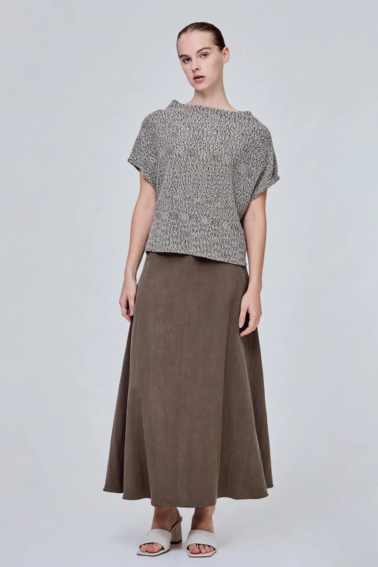 VARIEGATED YARN KNIT TOP