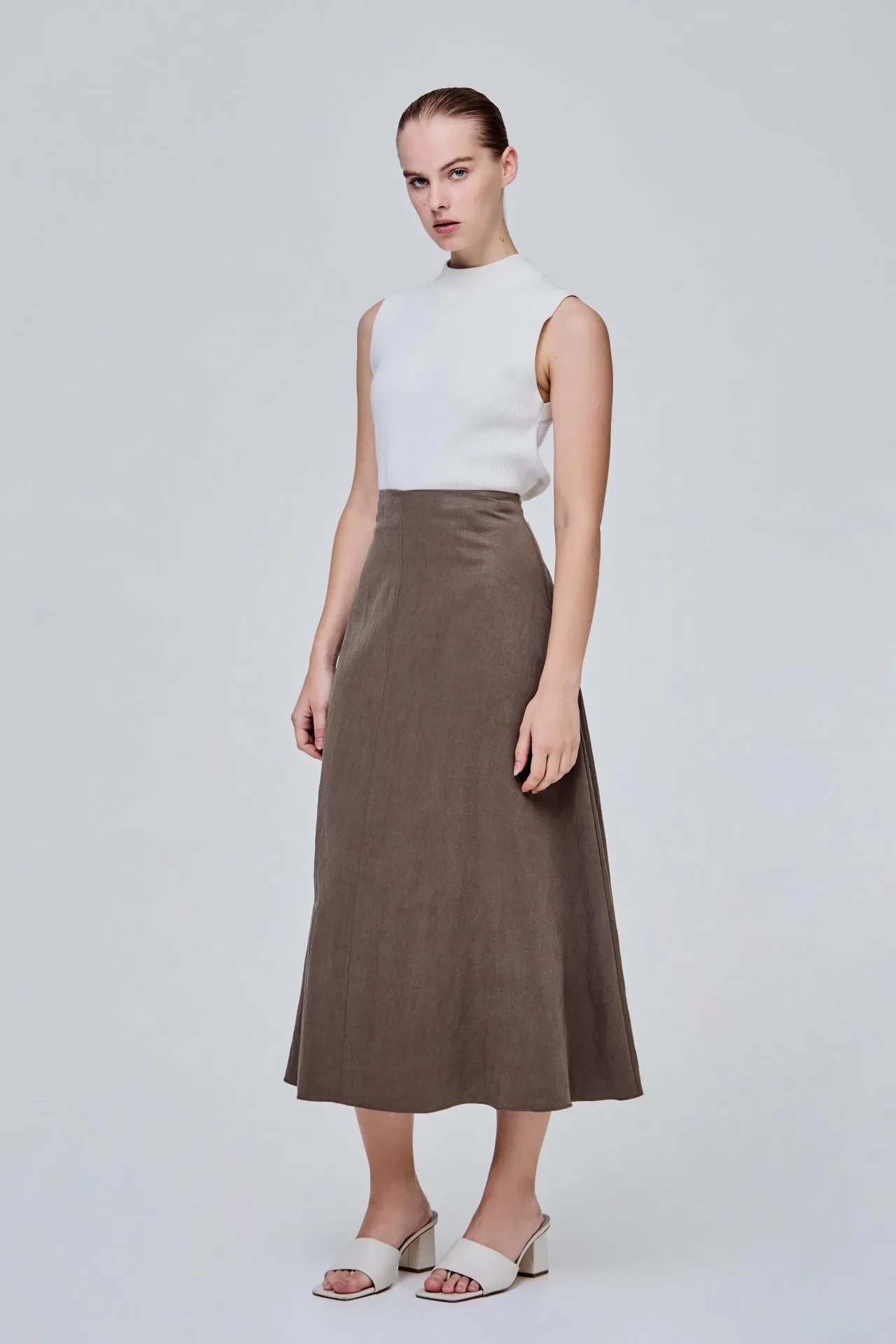SOFT DRAPE BIAS CUT SKIRT