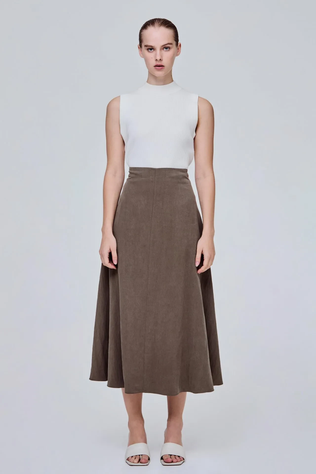 SOFT DRAPE BIAS CUT SKIRT