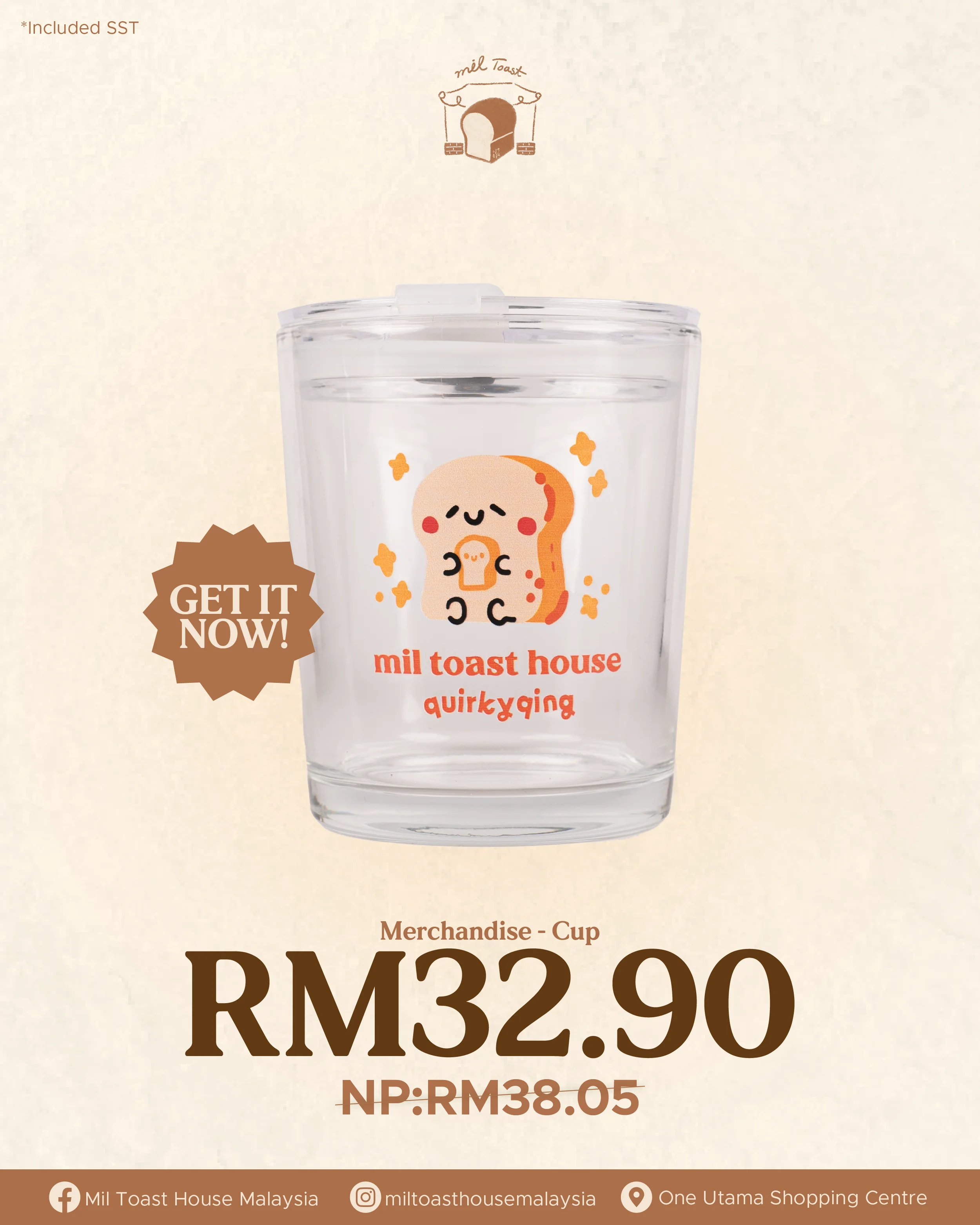 [MIL TOAST HOUSE X QUIRKYQING] CUP