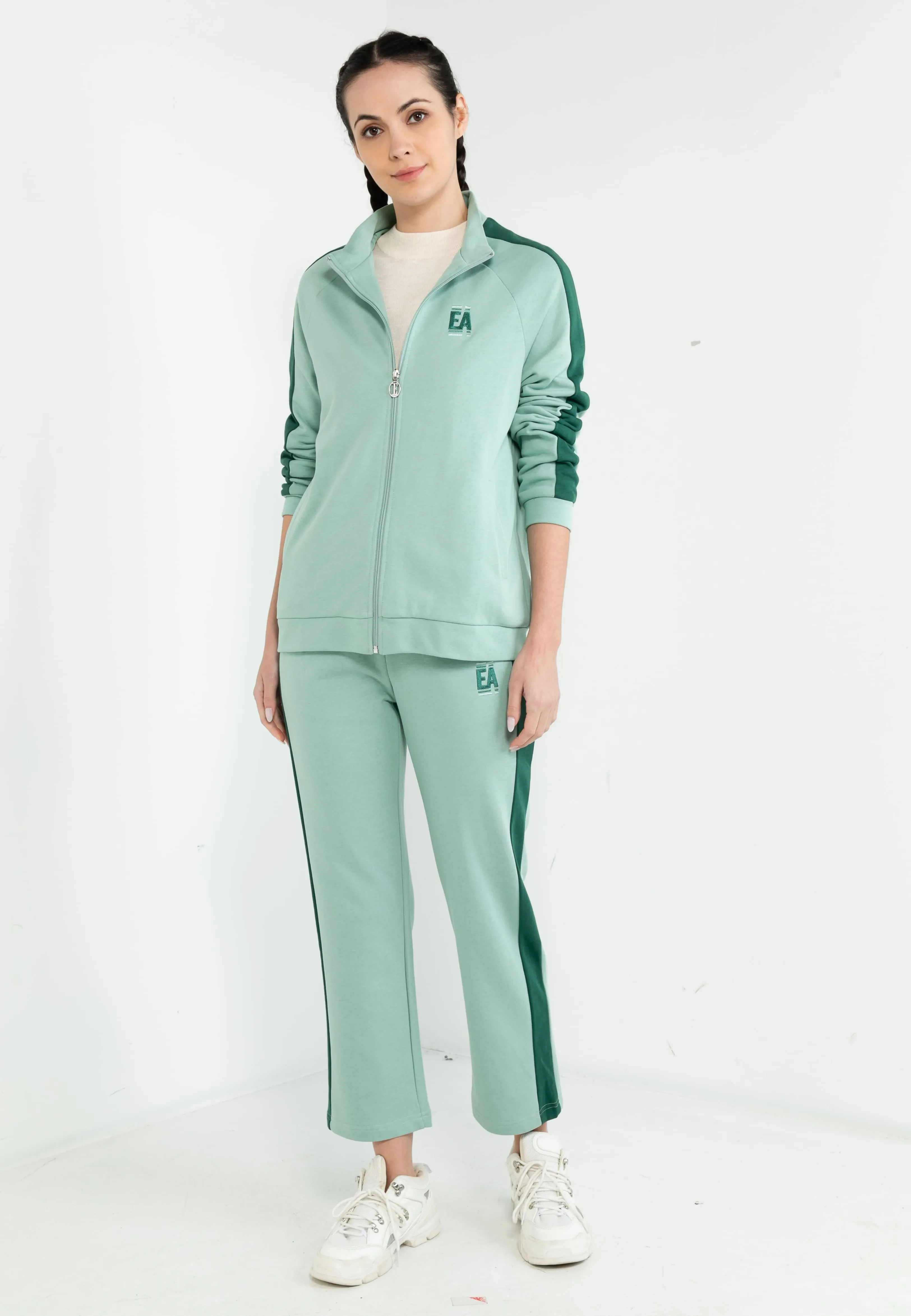 ELLE ACTIVE TRACK JACKET   - GREEN