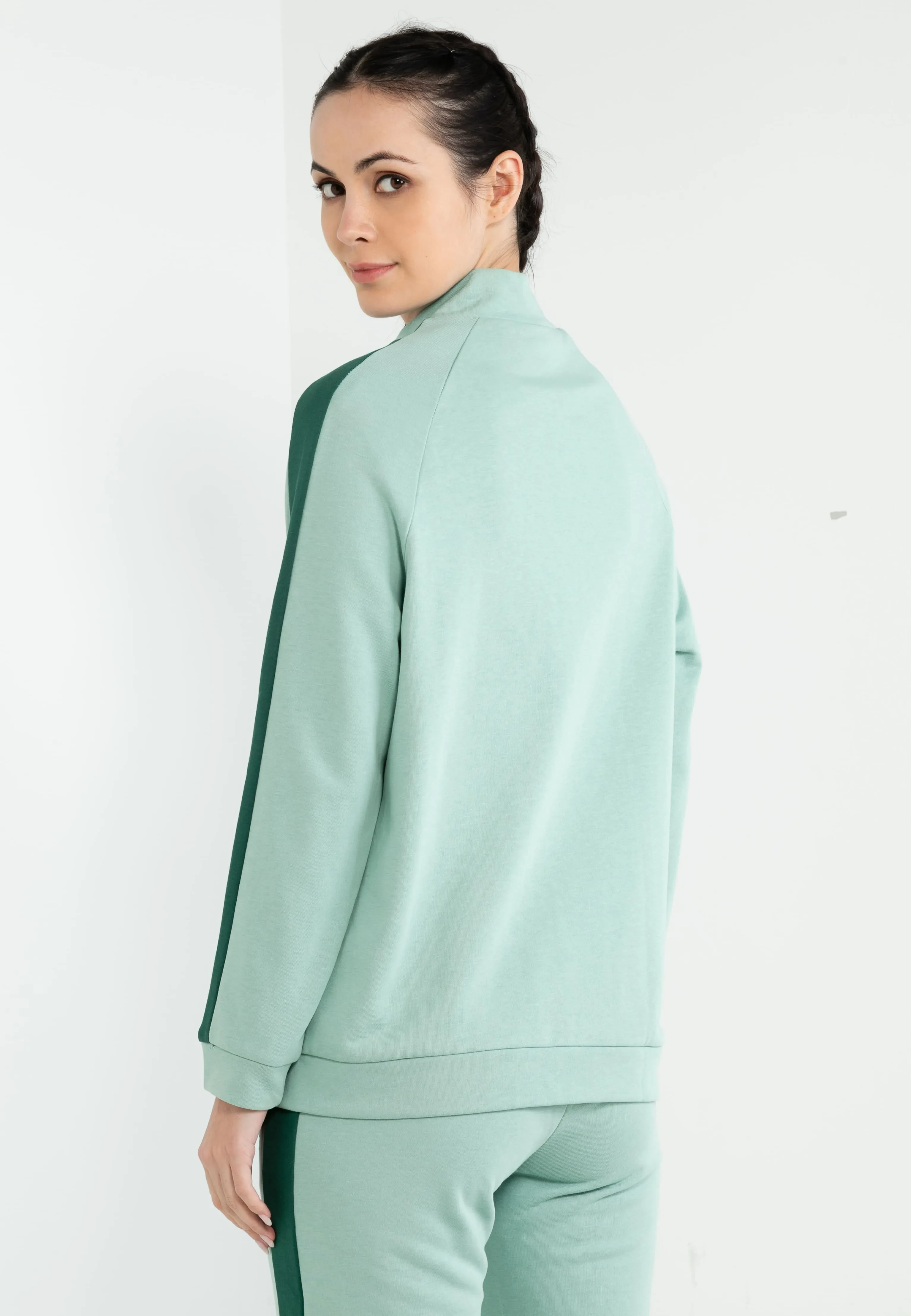 ELLE ACTIVE TRACK JACKET   - GREEN
