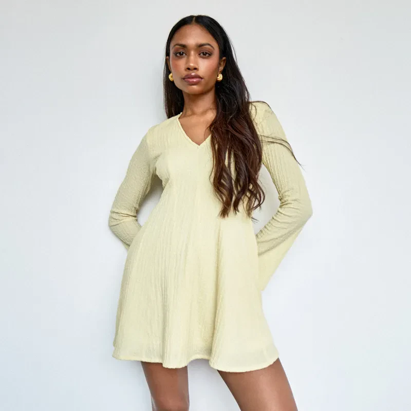 BELL SLEEVE MINI IN YELLOW